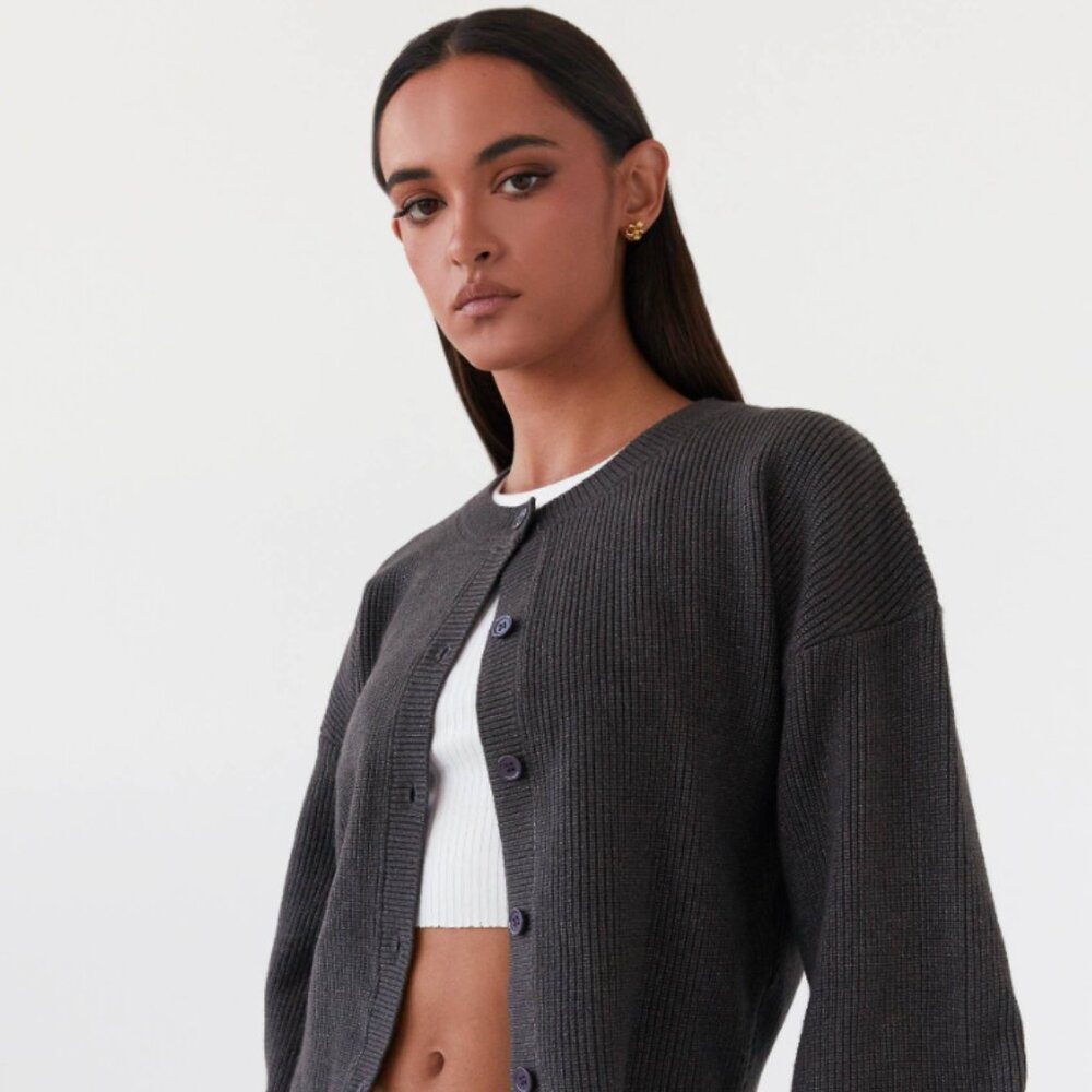 Peppermayo Daphne Knit Cardigan in Grey